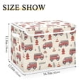 thumbnail image 5 of Yayeee Collapsible Cube Storage Bin with Lid Fabric Closet Decorative Basket with Handles, Beige Cartoon Truck Pattern, 5 of 7