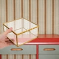 thumbnail image 4 of Zehuanyu Heart-Shaped Glass Display Case with Lid, Golden Screws, Perfect for Presentation and Custom Modifications, 4 of 8