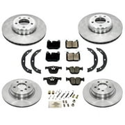 Rotors Ceramic Pads 8pc Kit for BMW 340i xDrive 16-18 No Blue Caliper No GT