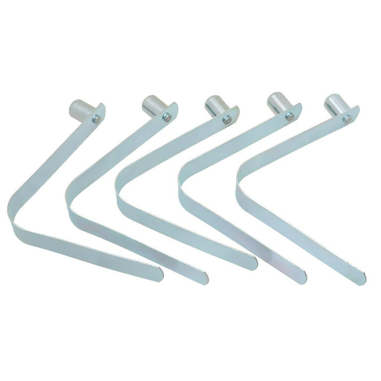 Lot 5 Pieces Tent Spring Button Spring Clips Locking Tube Snaps - white,  9MM x 12MM 