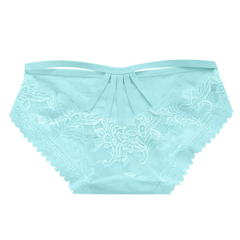 Women's Boxer Shorts Teal Green Sheer Mesh Lace Knickers 3 Pack