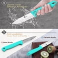 thumbnail image 6 of Ceramic Knife Set Kitchen Chefs Red Cutting Knife Kit Fruit Paring Knife with Covers Utility Knife Cooking Cutter for Cutting Meat Vegetable Fish, 6 of 8