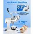 thumbnail image 3 of KFFKFF Ice Crusher Machine, 440lbs Per Hour Electric 4 Blades Snow Cone Maker, All Stainless Steel Shaved Ice Machine with Bowl and Cover, 350W 1400RPM Ice-Shaver, 3 of 9