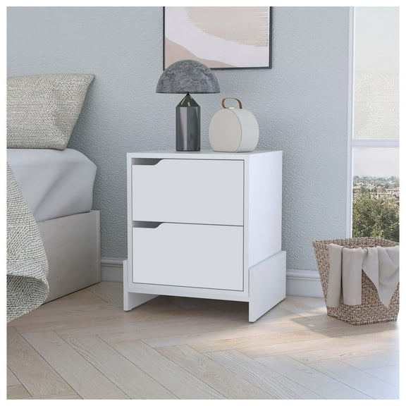Ralston 2-Drawer Nightstand in White