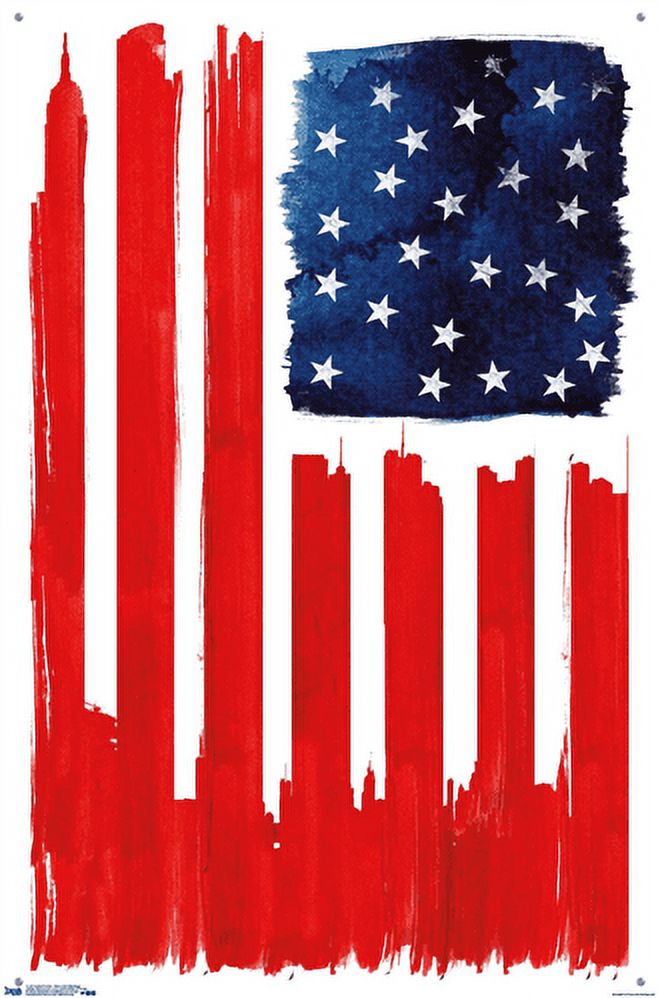 Robert Farkas - Stars And Buildings Wall Poster with Push Pins, 22.375" x 34"