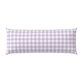 thumbnail image 2 of KLL Ultra Soft Microfiber Body Pillow Cover/Pillowcases 20"x54" with Hidden Zipper Closure-Purple Checkboard, 2 of 8