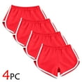 thumbnail image 2 of Diufon 4pc Womens Sweatshorts Summer Plus Size Color Block Yoga Shorts Elastic Waist Jogger Shorts, 2 of 6
