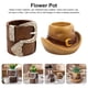 thumbnail image 5 of Wosthever Maceta de resina para flores, hierba bonita, jardín suculento, patio trasero, oficina, escritorio, estante de libros, contenedor decorativo, Jardín y Patio Sombrero Wosthever HA063326-01B, 5 of 6