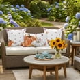 thumbnail image 5 of Fall Pumpkin Outdoor Pillow Covers 20x20 Inch Throw Pillow Covers Set of 2 Waterproof Decorative Pillow Cases Thanksgiving Orange White Autumn Leaves Cushion Covers for Patio Furniture Garden Couch, 5 of 8