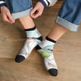 thumbnail image 3 of Fuzoiu Summer Gnome,Cute Gnome Print Adult Socks, Crew Moisture-wicking Socks, Unisex Cushion Crew Socks,Casual Sports Ankle Socks, 3 of 7
