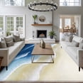 thumbnail image 3 of Rectangle Area Rugs 6 x 9 Ft, Navy Blue Ombre Ocean Non-Slip Residential Carpet, Watercolor Coastal Beach Waves Indoor Crawling Mats Runner Rugs for Living Room/Dining Room/Bedroom, 3 of 8