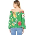 thumbnail image 4 of Flying Tomato Women's Boho Style Off Shoulder Blouse (S, Green), 4 of 4