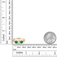 thumbnail image 6 of Gem Stone King 2.80 Ct White Created Sapphire Green Created Emerald 18K Yellow Gold Plated Silver Ring (Size 5), 6 of 6