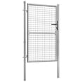 thumbnail image 3 of vidaXL Garden Gate Fence Wall Privacy Screen Fence Galvanized Steel Silver, 3 of 25