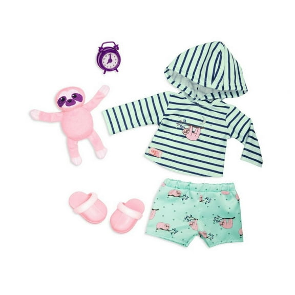 Our Generation Sleepy Sloth Pajama Outfit with Soft Plush for 18" Dolls