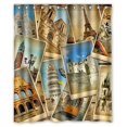thumbnail image 1 of EREHome Eiffel Tower Shower Curtain Polyester Fabric Bathroom Decorative Curtain Size 60x72 Inches, 1 of 1