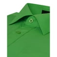 thumbnail image 3 of Omega Men's Short Sleeve Dress Shirt (Classic Green, L), 3 of 4