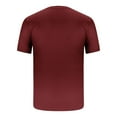 thumbnail image 6 of USNSM (M-5XL) Big and Tall Men's Round Neck Short Sleeve Patchwork Color Casual Athletic T-Shirt Top Shorts Set Red XXXL, 6 of 7