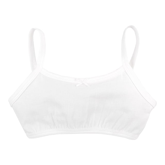 Corpiño Baby Creysi para Niña, Liso con Tirantes Blanco Talla 10 Años