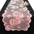 thumbnail image 5 of Easter Lace Table Runner Pine Bunny Egg Design Holiday Decor Scandinavian Style 71x13 Inch Fabric Tablecloth for Dining Table Coffee Table Festive Spring Decoration Washable Material, 5 of 5