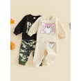 thumbnail image 3 of Loicainy Baby Toddler Boy Girl Halloween Outfits 6 12 18 24 Months 2T 3T 4T Ghost Print Crew Neck Sweatshirt and Pants Clothes Set, 3 of 9