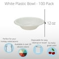 thumbnail image 5 of Exquisite 12 oz Plastic Party Bowls, 100ct White, 5 of 7