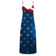 thumbnail image 4 of Cmfcve Patriotic Dress for Women Sleeveless Deep-V Neck Summer Maxi Dress Flowy A-Line Beach Vacation Outfit, 4 of 5