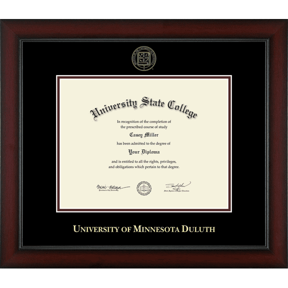 University of Minnesota Duluth Diploma Frame, Document Size 11" x 8.5"