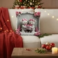 thumbnail image 7 of Christmas Decorative Pillow Covers 18x18" Red Christmas Pillow Cover Holiday Snowman Decoration Comfortable & Breathable Pillow Covers, 7 of 7