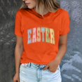thumbnail image 2 of Plebaso T-Shirts de Pâques pour Femmes Manches Courtes Graphiques Hauts Imprimés Décontractés Mode pour Femmes, 2 of 6