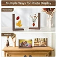 thumbnail image 4 of 4x6 Picture Frames 2 Pack - Rustic Vintage Wooden Picture Frames 4x6 L-shape Wood Double Side Acrylic Photo Frame Vertical & Horizontal Display for Table Top or Desktop$$Home Decor, Kitchen, & Other, 4 of 7