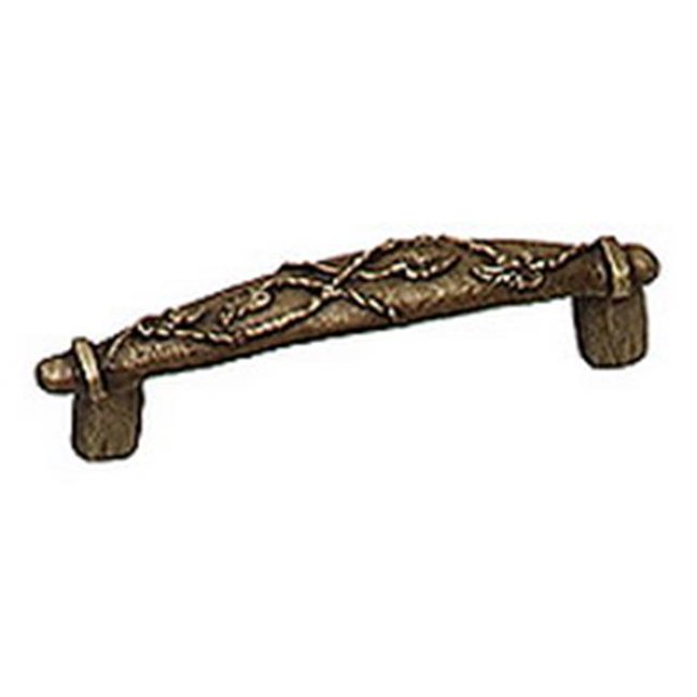Premier Hardware Designs PHDP-1-SP 3 Inch Center-To-Center Victorian Vine Cabinet Pull, Shiny Pewter