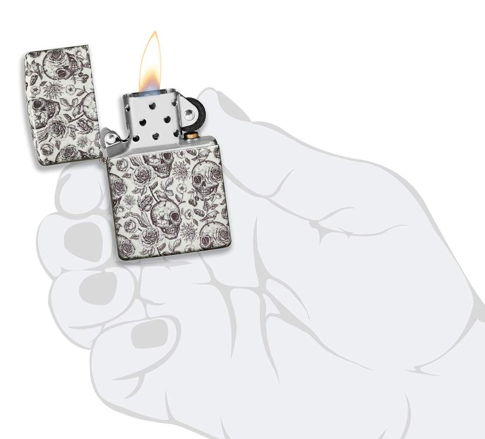 Zippo Skeleton Glow-in-the-Dark 540 Color Pocket Lighter