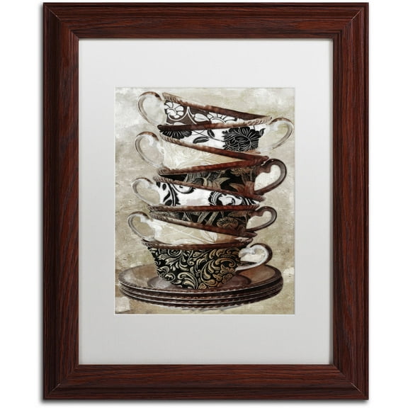 Trademark Fine Art "Afternoon Tea I" Canvas Art by Color Bakery White Matte, Wood Frame