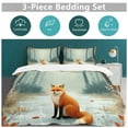 thumbnail image 2 of Fox in Winter Forest Bedding Set Couple Bedclothes Pillowcase Customized Home Textiles Bed Set for Bedroom Decoration, 2 of 6