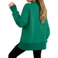 thumbnail image 6 of idosla Women Oversized Sweatshirts Thumbhole Long Sleeve Hoodies Shirts 2025 Fall Side Slit Pullover Top Teen Y2k Outfits (Green, XL), 6 of 7