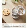 thumbnail image 4 of Yamazaki Home Stacked Jewelry Organizer - Two Sizes, White, ABS Plastic, Open, Lid, No Assembly, 4 of 8