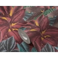 thumbnail image 2 of Sample For Display Purposes Only. Concord Wallcoverings Modern Textured Wallpaper Floral, Vinyl Accent Wall Tropical Jungle, Blue, Brown, Green, Red, Turquoise, Yellow, 7 in x 10 in, 392222, 2 of 5