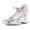 Silver Snake, variant on Skippy Heels Contemporary Style Comfortable and Stylish Summer Shoes for Women - Round Toe Chunky Heels Mary Jane Pumps