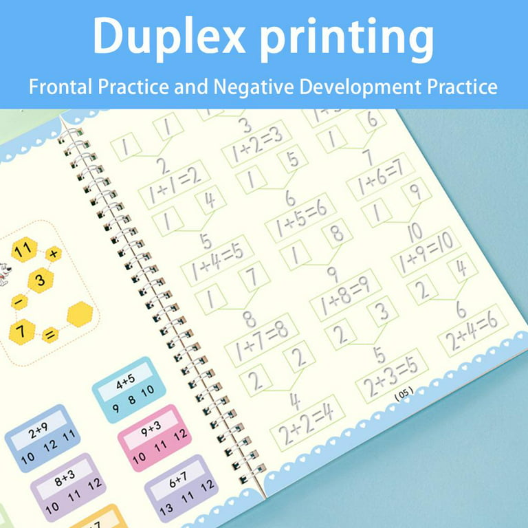 GCP Products 11Pcs Magic Practice Copybook Set Reusable English Number  Calligraphy Book Kids