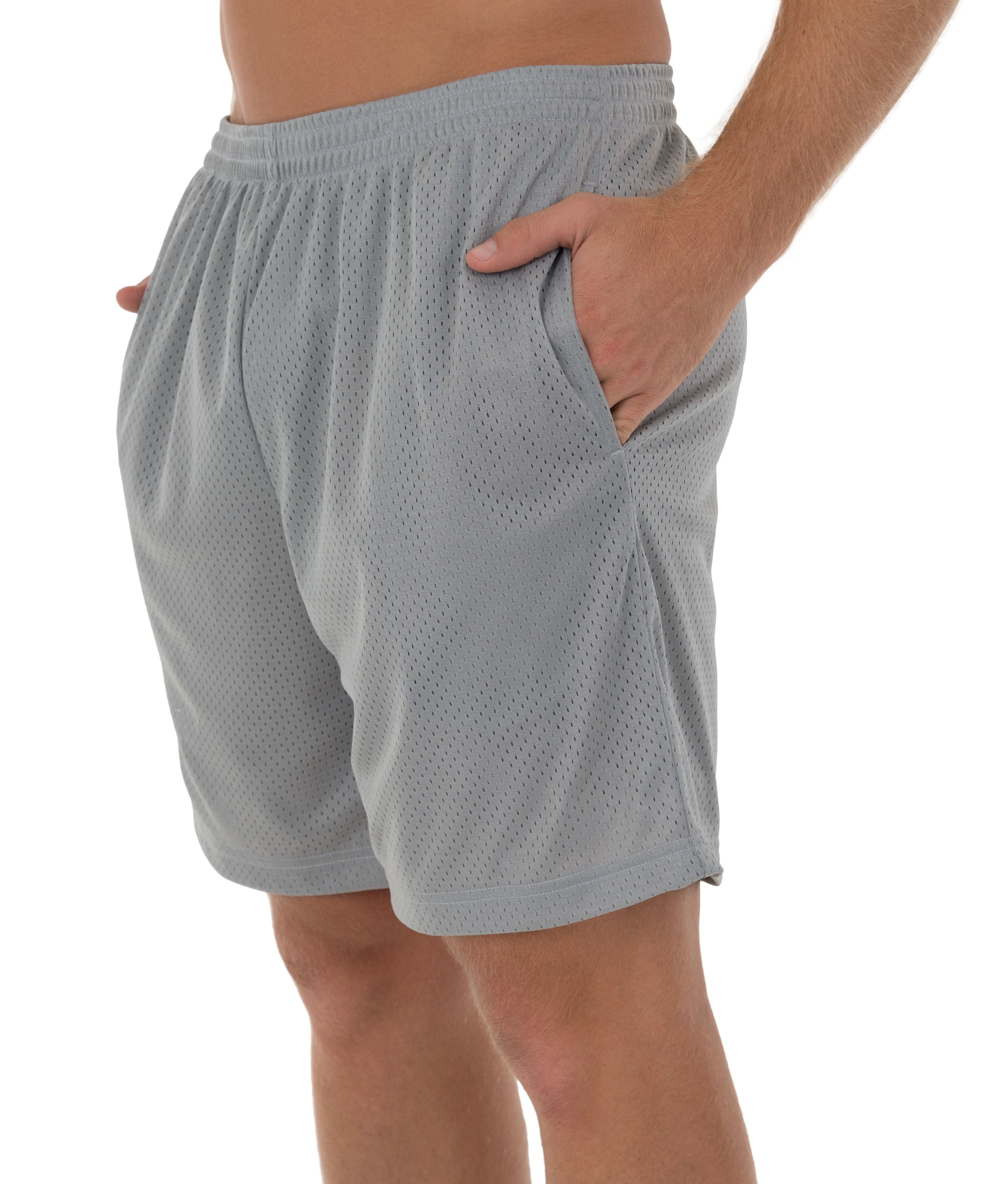 Athletic Works Men's and Big Men's 8" Active Rice Hole Mesh Shorts, up to 5XL