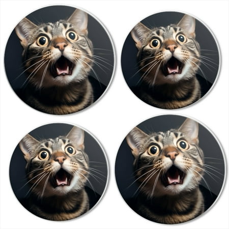 

Bahomeck Electric Stove Burner Covers Set Of 4 Cute Cat With Open Mouth And Surprised Expression Metal Gas Stove Burner Covers Protecting Gas Stoves 8 Inch And 10 Inch