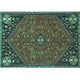 thumbnail image 1 of Ahgly Company Indoor Rectangle Persian Turquoise Blue Traditional Area Rugs, 8' x 10', 1 of 4