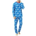 thumbnail image 1 of TheFound Christmas Family Matching Pajamas Letters Print Tops with Pants, 1 of 8