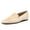 Beige- suede, variant on YDN Women Comfortable Almond Closed Toe Loafers Flats Heels Slip On Pumps Office Ladies Fashion Dressy Soft Shoes Size 12 White