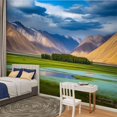 thumbnail image 2 of Peel and Stick Wallpaper HDR River Valley Himalayas Hunder Ladakh India Mountain Clouds Modern Art Wall Mural Decor Self Adhesive and Removable 100in x 144in, 2 of 8