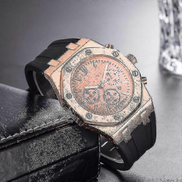 Audemars Piguet Fashion Real Rubber Quartz Men's Watch-
