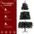 thumbnail image 3 of iRerts 7.5ft Artificial Christmas Tree, Black Christmas Tree with 2500 Branch Tips and Metal Stand, Hinged Holiday Xmas Tree for Home Party Decoration, 3 of 7
