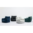 thumbnail image 6 of Bean Bag Soft Cotton Linen Fabric Bag Chair Filled with Memory Sponge, Fluffy and Lazy Sofa Filled with Memory Sponge Bag Sofa with Armrests for Living Room, Blue, 6 of 9