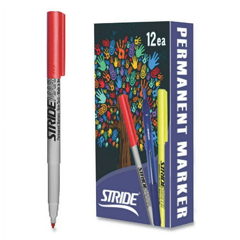 StrideMark Tank Permanent Marker, Broad Chisel Tip, Red, 12/Pack StrideMark Tank Permanent Marker, Broad Chisel Tip, Red, 12/Pack